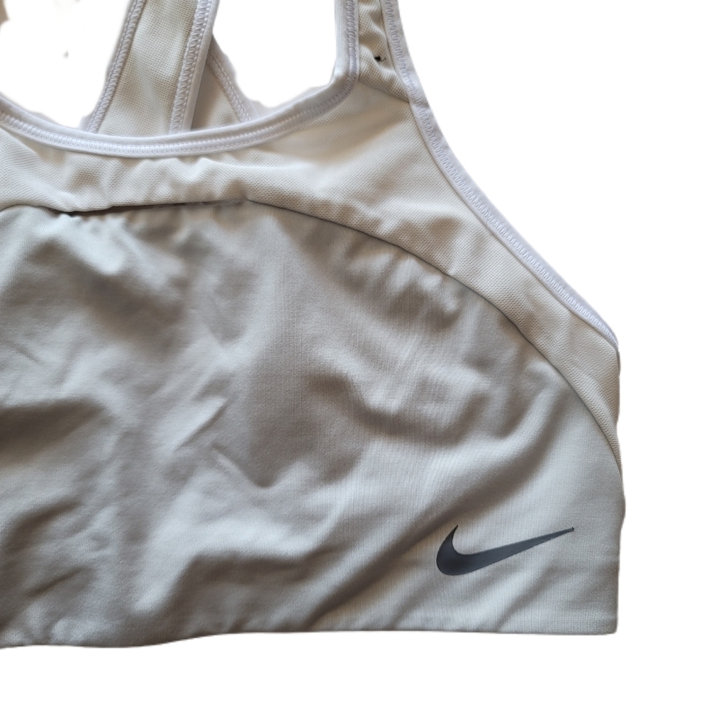 Nike Sports Bra M Medium Gray Dri Fit - Picture 2 of 5